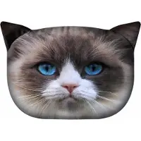 Bertoni - Knuffelkussen met kat motief Sierkussen met verborgen ritssluiting en vulling Kussen