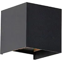 QAZQA Buiten wandlamp zwart incl. LED 2-lichts IP54 - Edwin