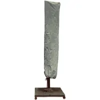 CUHOC Diamond parasolhoes voor zweefparasol - 250x55x60 cm - met Rits en Trekkoord incl. Stopper en Stok- Zilvergrijze.