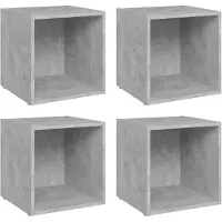 vidaXL Tv-meubelen 4 st 37x35x37 cm bewerkt hout betongrijs