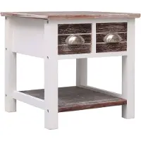 vidaXL Bijzettafel 40x40x40 cm paulowniahout bruin