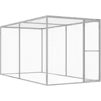 vidaXL Kattenkooi, 3x1,5x1,5 meter, verzinkt staal