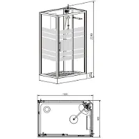 Wiesbaden Complete Douchecabine Thermo 120x90x218 cm 5mm (Rechts)