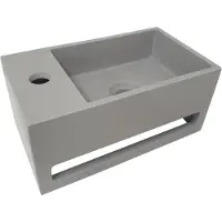 Wiesbaden Julia fontein links 35 x 20 x 16 cm solid surface betonlook