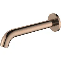 Regn Baduitloop 18cm - Geborsteld Koper PVD - Messing - Kranen, Badkranen, Baduitlopen - 8720297691850