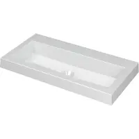 Ink Dock wastafel Polystone zonder kraangat 6x80x40cm Glans wit