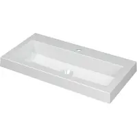 Ink Dock wastafel Polystone met 1 kraangat 6x80x40cm Glans wit