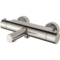 Wiesbaden Style thermostatische badmengkraan cooltouch geborsteld staal