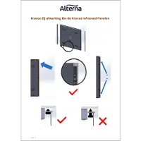 Boss & Wessing Zij-afwerking Infraroodpaneel BWS Kronos 55cm 2 Stuks Mat Wit