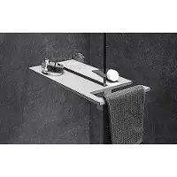 Huppe Select+ Handdoekhouder geklemd zilvermat SL2401087