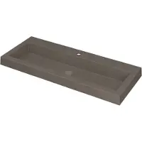 Ink Dock Meubelwastafel 100x40cm Quartz - 1 Kraangat - Beton - 8718835048907 - Rechthoekig - Wastafels, Meubelwastafels