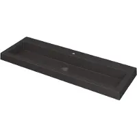 Ink Dock Meubelwastafel 120x40cm Quartz - 1 Kraangat - Zwart - 8718835023362 - Rechthoekig - Wastafels, Meubelwastafels