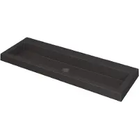 Ink Dock Meubelwastafel 120x40cm Quartz - Zonder Kraangat - Zwart - 8718835023355 - Rechthoekig - Wastafels, Meubelwastafels