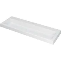 Ink Dock Meubelwastafel 120x40cm Polystone - 1 Kraangat - Mat Wit - 8718835024260 - Rechthoekig - Wastafels, Meubelwastafels