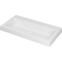 Ink Dock Meubelwastafel 80x40cm Polystone - Zonder Kraangat - Mat Wit - 8718835024208 - Rechthoekig - Wastafels, Meubelwastafels