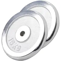 Gorilla Sports Halterschijven set 30 kg - 2 x 15 kg chroom