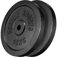 Gorilla Sports Voordeelbundel halterschijven gietijzer zwart 2 x 15 kg