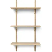 Ferm Living Sector Rek Oak|Brass | Triple - Narrow