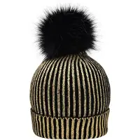 Myrtle beach Vrouwen/dames Metalen Beanie (Goud/Zwart)