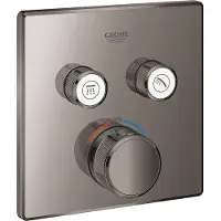 GROHE Grohtherm SmartControl - Thermostatische mengkraan voor 2 functies, Hard Graphite 29124A00