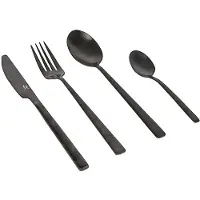 Bo Camp - Industrial - Bestekset - Ballona - 16-Delig - 4 Personen - Zwart