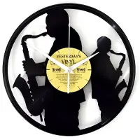 Yesterdays Vinyl Klok Saxofonisten - 30 cm - Met geschenkverpakking