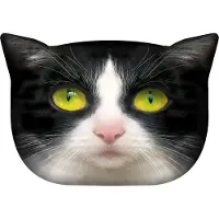 Bertoni - Design met kat motief sierkussen met verborgen ritssluiting en vulling Kussen Panda