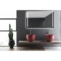 Gliss Design Vertical spiegel met LED-verlichting en verwarming 80x70cm