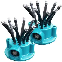 Orange Donkey Flexipoint Tuinsproeier Set – 2-Pack met 24 Flexibele Sproeikoppen – Efficiënte Irrigatie voor Tuin en Gras - Sprinkler Systeem