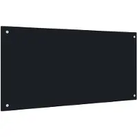 vidaXL Spatscherm keuken 100x50 cm gehard glas zwart