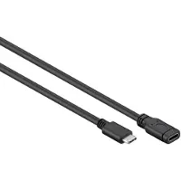 Nedis USB-Kabel | USB-C Male naar USB-C Female | 5 Gbps | 2 m | 1 stuks - CCGP64010BK20 CCGP64010BK20