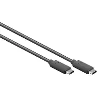Roline USB 3.2 Gen 2x2 kabel, met PD, C-C, M/M, 4K UHD-1, 20Gbit/s, Emark, 100W, zwart, 1,5 m