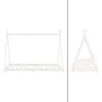 ML-Design Kinderbedframe Tipi | hout wit 98x208x157 cm bed frames | NADUVI