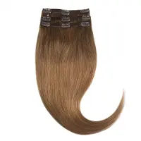 Rapunzel of sweden Classic Clip-ins Straight / Light Volume / 3 pieces Natural Brown ColorMelt C2.2/5.1 40 cm Hair extensions 52.5 g