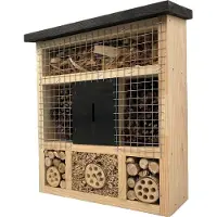 Garden Spirit Insectenhotel Vierkant Zwart - Insectenhuis - - Houtkleur - GS731100