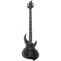 Esp Ltd TA-604 FRX Black Satin Tom Araya Signature elektrische basgitaar met koffer