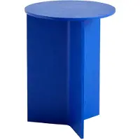 HAY Bijzettafel Slit Wood Vivid BlueRound Ø35 X H47 cm