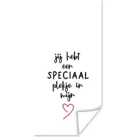 PosterMonkey Poster Jij hebt een speciaal plekje in mij hart - Quotes - Spreuken - Koppel - 20x40 cm
