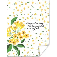 PosterMonkey Poster Quotes - Spreuken - Sorry I'm busy I'm hanging out with my plants - 30x40 cm