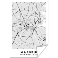 PosterMonkey Poster België – Maaseik – Stadskaart – Kaart – Zwart Wit – Plattegrond - 20x30 cm