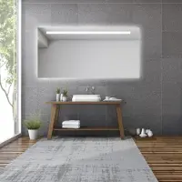 Gliss Design Spiegel Horizontaal Led Standaard Verlichting 80cm En Spiegelverwarming