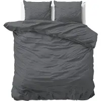 Royal Textile Dekbedovertrek Jason Anthracite Flanel-200 x 200 / 220 cm | 2-Persoons