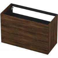 Ink Onderkast 100x45cm - Push To Open - 2 Lades - Koper Eiken - Badkamermeubels, Wastafelonderkasten - 8718835020781