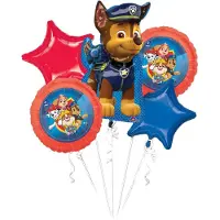 Paw Patrol - Ballon - Folie - Rood/Blauw - 78 cm - 5 stuks