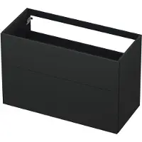 Ink Onderkast - Push To Open - 2 Laden - Mat Antraciet - 100x45cm - Badkamermeubels - Wastafelonderkasten - 8718835049966