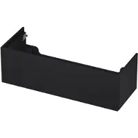 Ink Onderkast 120x45cm - Push To Open - 1 Lade - Mat Zwart - Badkamermeubels, Wastafelonderkasten - 8718835074586