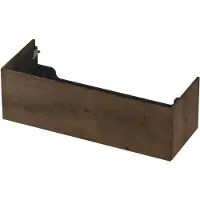 Ink Onderkast 120x45cm - Push To Open - 1 Lade - Fineer Chocolate - Badkamermeubels, Wastafelonderkasten - 8718835104634