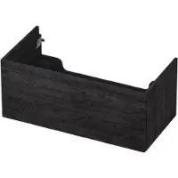 Ink Onderkast 90x45cm - Push To Open - 1 Lade - Houtskool Eiken - Badkamermeubels, Wastafelonderkasten - 8718835074203