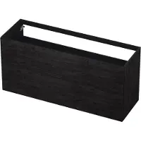 Ink Onderkast 140x45cm - Push To Open - 2 Lades - Houtskool Eiken - Badkamermeubels, Wastafelonderkasten - 8718835044848