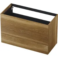 Ink Onderkast 100x45cm - Push To Open - 2 Lades - Massief Eiken Aqua - Badkamermeubels, Wastafelonderkasten - 8718835025250